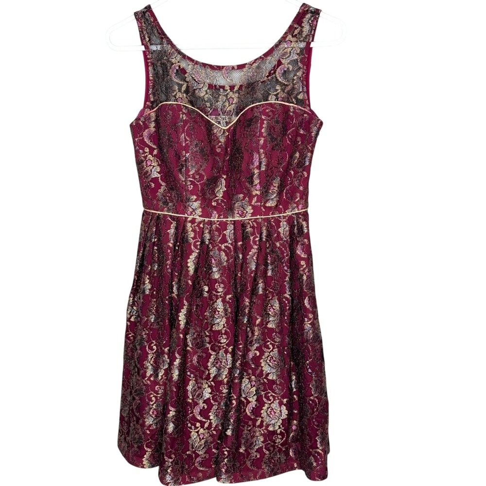 Minuet Women's Cocktail Dress Sz‎ S Whimsigoth Floral Fairy Grunge Renaissance